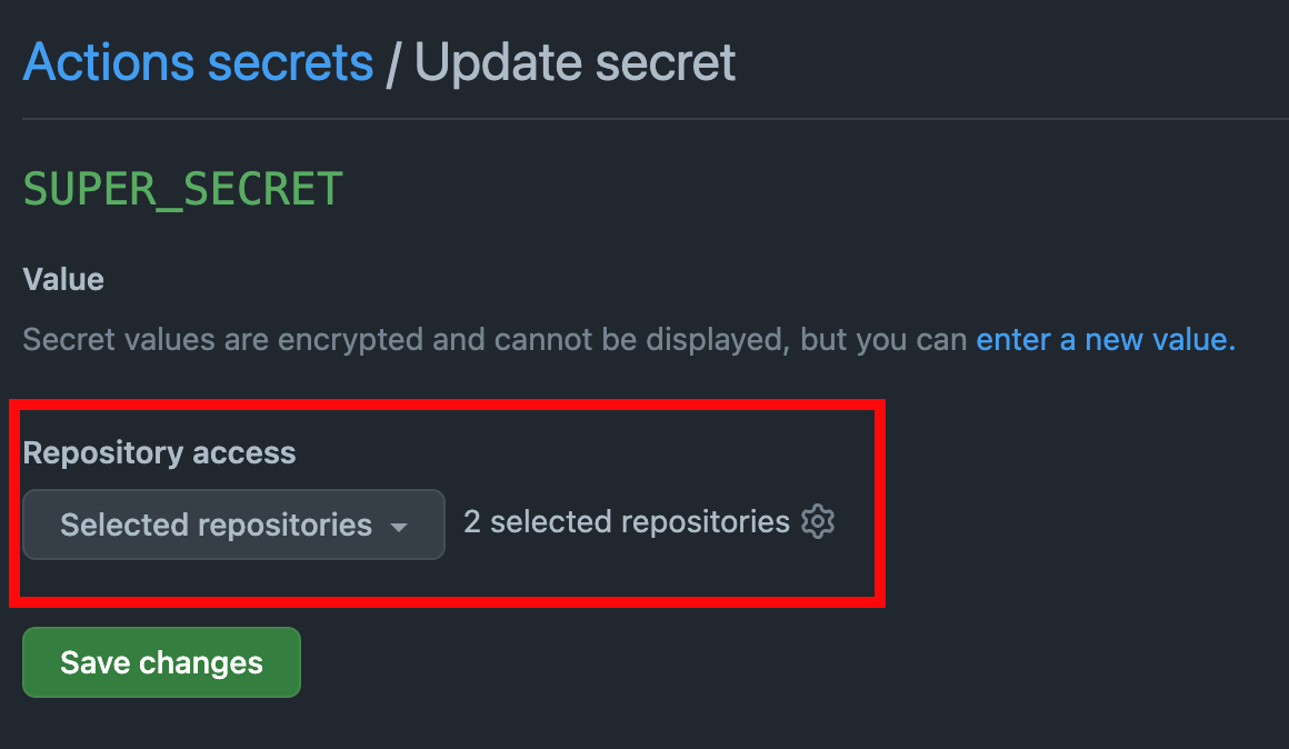 Secure org-level secret configuration