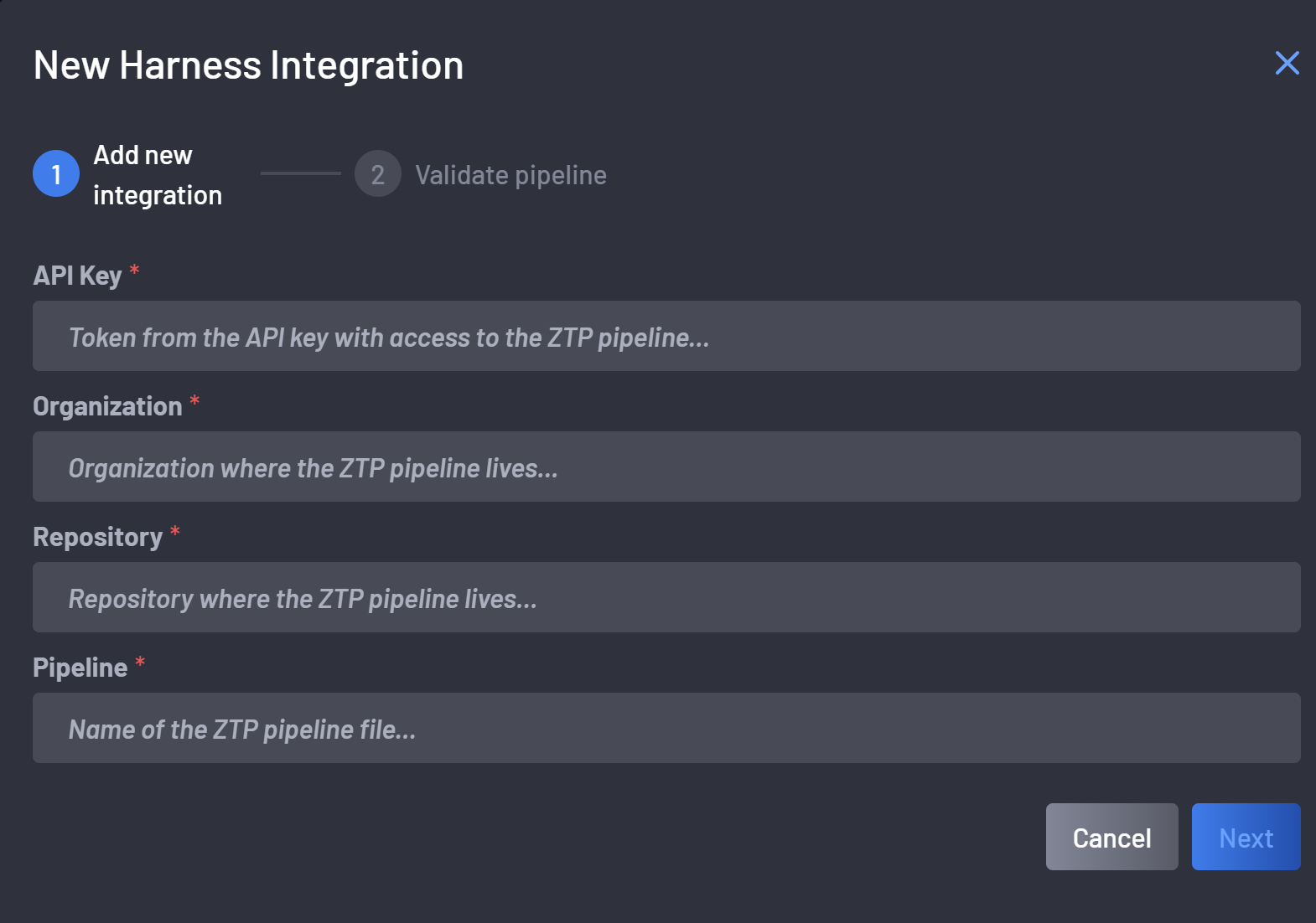 Harness Pipeline Integration