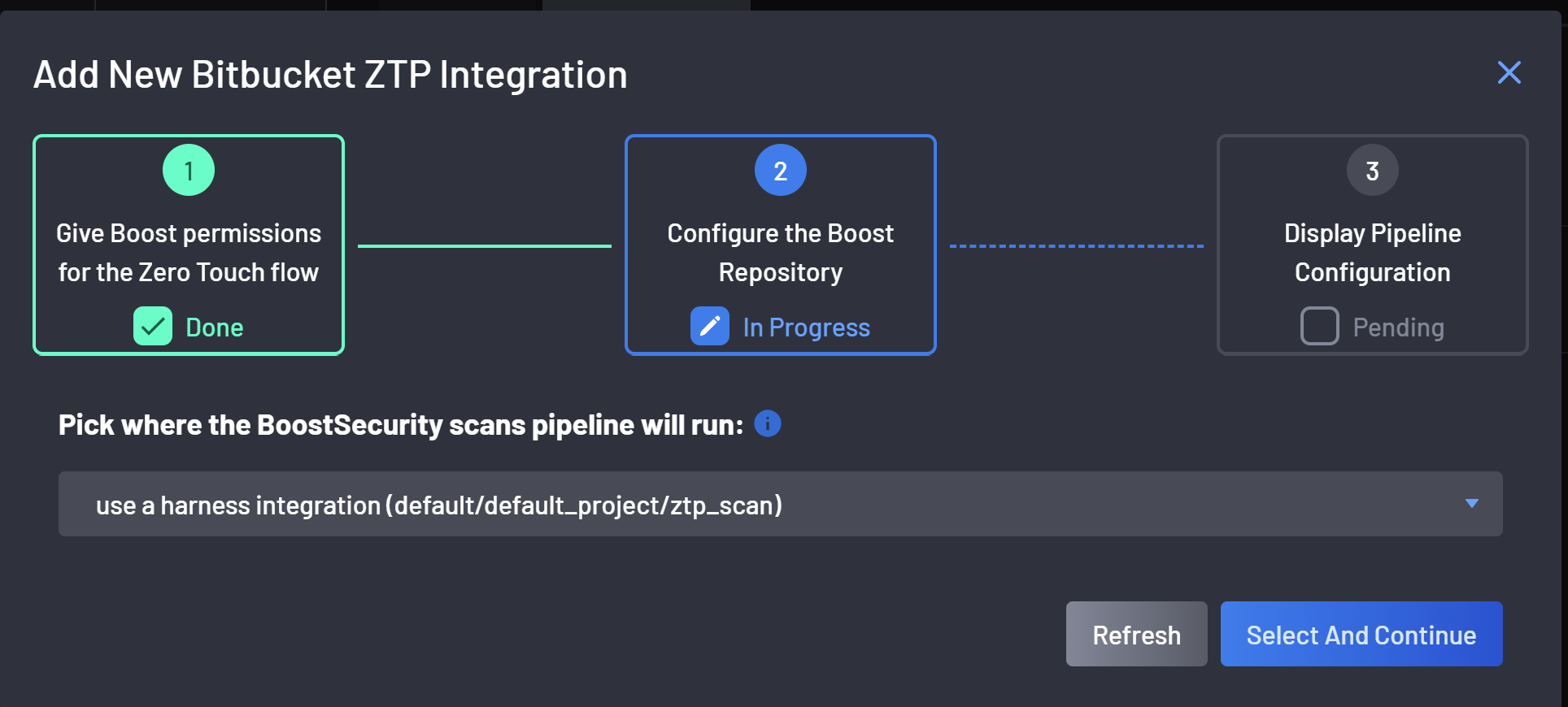 Selection ZTP pipeline