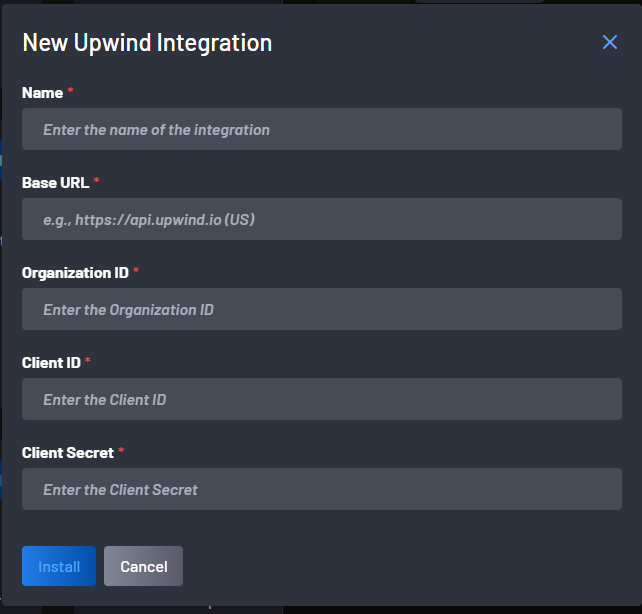 New Upwind Integration modal